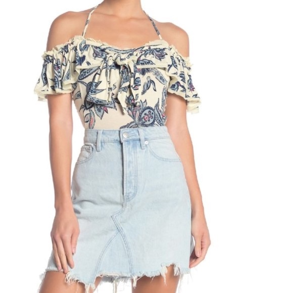 Free People Cha Cha Cold Shoulder Top - Picture 2 of 9